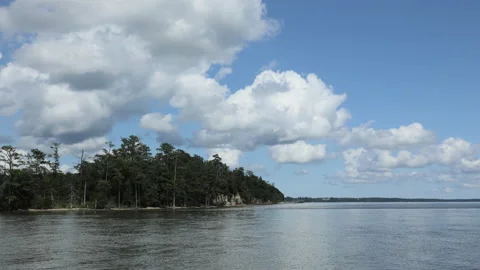 James River Clouds Zoom In Timelapse Stock Footage 133452356
