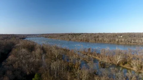 James River drone Stock Footage 123330302
