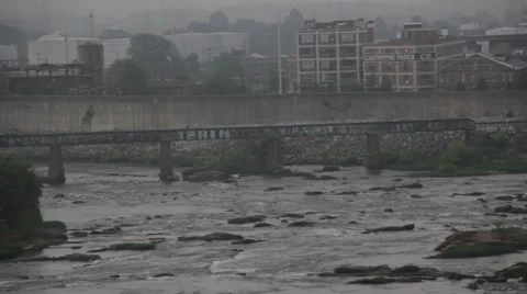 James River- Industrial side Stock Footage 40095377