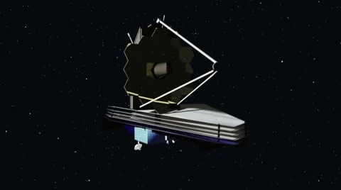 James-Webb Space Telescope 1920x1080 Stock Footage 8664416