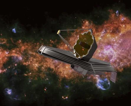 James Webb Space Telescope in Space. Elements of this image furnished by NASA イラスト素材