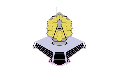 James webb space telescope is a space program perform by nasa Stock Illustration