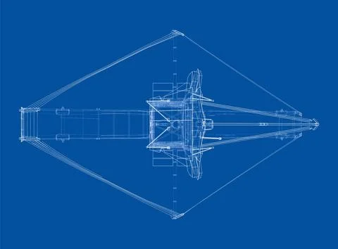 James Webb Space Telescope. Vector Illustrazione stock