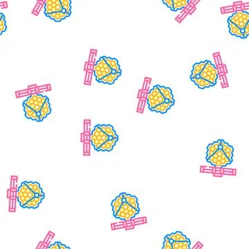 James webb space telescope vector seamless pattern Illustrazione stock