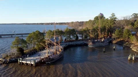 JamestownShips Stock Footage 161269321