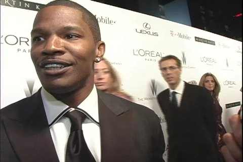 Jamie Foxx Red Carpet Close Up Stock Footage 115981