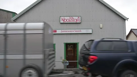 Jamieson and Smith Wool Merchants, Lerwick, Shetland - 14 Sep 2026 Stock Footage 345512670
