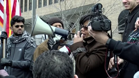 Jamilah Nasheed adresses the Crowd in St Louis Stock Footage 72296289