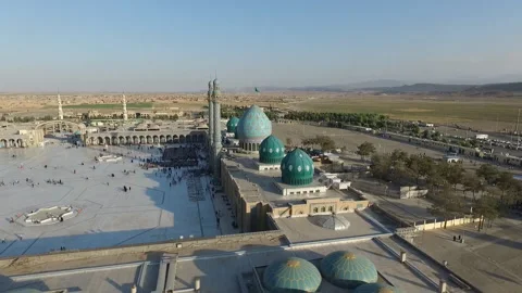 Jamkaran Mosque. The Jamkaran Mosque is one of the major mosques Stock Footage 106958422
