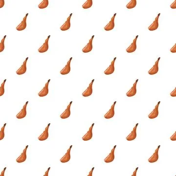 Jamon serrano leg seamless pattern background Stock Illustration
