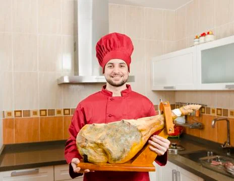 The jamon serrano Stock Photos