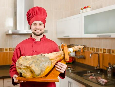 The jamon serrano Stock Photos