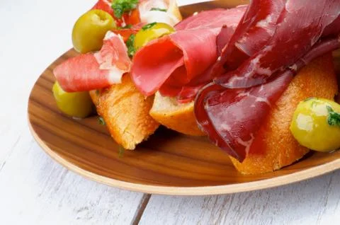 Jamon tapas Stock Photos