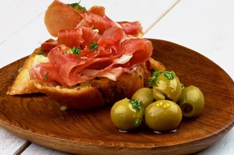 Jamon tapas Stock Photos
