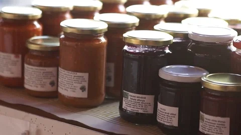 Jams in different tastes Stock Footage 80613965