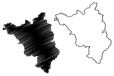 Jamui district (Bihar State, Munger division, Republic of India) map vector i Stock Illustration