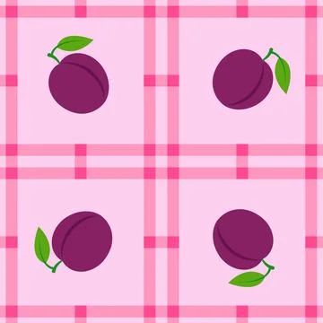 Jamun fruit seamless for pattern fabric, simple jamun fruit cute repeat in .. 스톡 일러스트