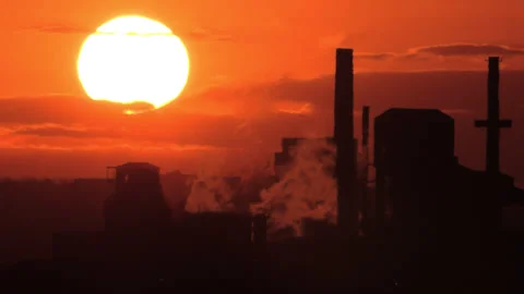 Jan, 10 2025 Hamilton Ont, Canadian steel and aluminum manufacturing industry Stock Footage 301708465