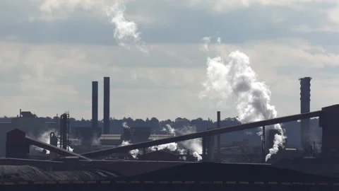 Jan, 10 2025 Hamilton Ont, Canadian steel and aluminum manufacturing industry Stock Footage 301708593