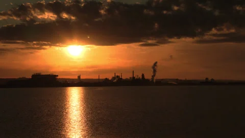 Jan, 10 2025 Hamilton Ont, Canadian steel and aluminum manufacturing industry Stock Footage 301711023