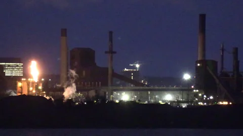 Jan, 10 2025 Hamilton Ont, Canadian steel and aluminum manufacturing industry Stock Footage 301711680
