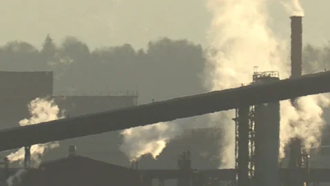 Jan, 10 2025 Hamilton Ont, Canadian steel and aluminum manufacturing industry Stock Footage 301712466