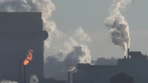 Jan, 10 2025 Hamilton Ont, Canadian steel and aluminum manufacturing industry Video stock 301713091