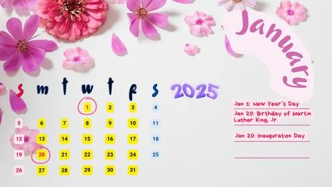 - Jan 2025 Illustrazione stock