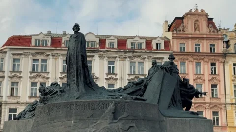 Jan Hus Memorial 2 Video stock 319386863
