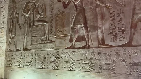Jan10, 2026, Egypt, Abydos: Timelapse at the Ancient Temple of Seti I Stock Footage 339223373