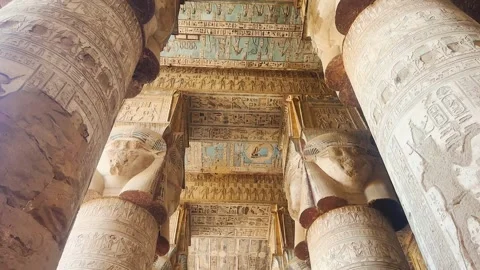 Jan14, 2026, Egypt, Qena: the ancient temple complex of Dendera Stock Footage 335765889