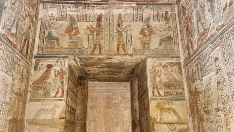 Jan14, 2026, Egypt, Qena: the ancient temple complex of Dendera Stock Footage 335773401