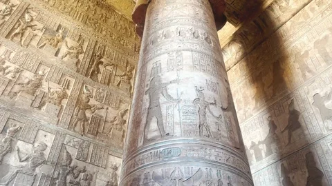 Jan14, 2026, Egypt, Qena: the ancient temple complex of Dendera Stock Footage 335775404
