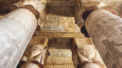 Jan14, 2026, Egypt, Qena: the ancient temple complex of Dendera Stock Footage 335780733