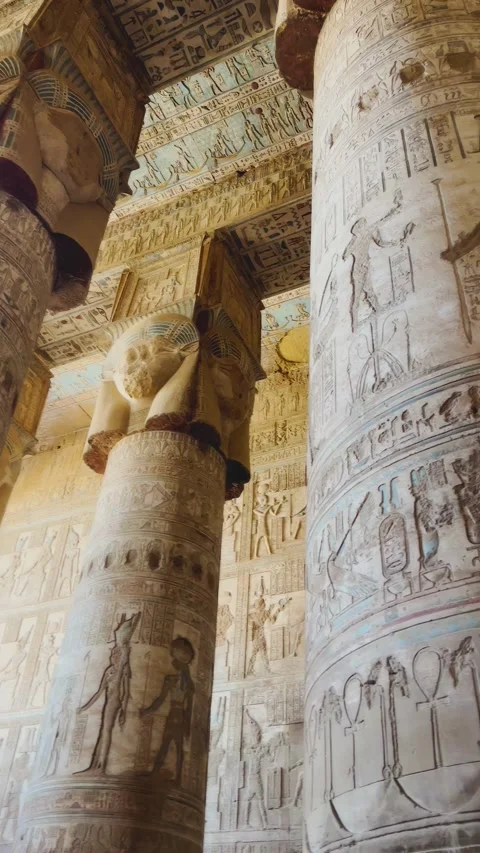 Jan14, 2026, Egypt, Qena: the ancient temple complex of Dendera Stock Footage 335791019