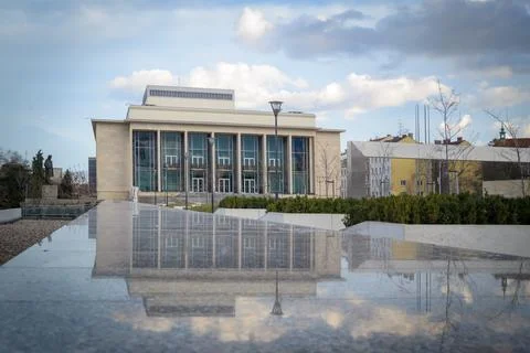 Janacek theater first light, Brno Czech Republic Stock Photos
