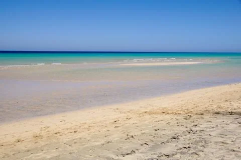 Jandia beach Risco el Paso Fuerteventura at Canary Islands of Spain Stock Photos