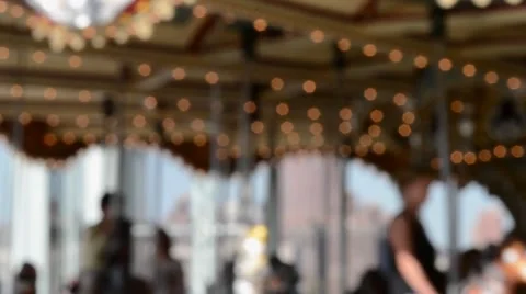 Jane's Carousel in Dumbo, Brooklyn Stock Footage 68959018
