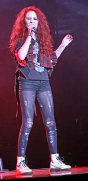  Janet Devlin performs on the opening night of the X Factor Tour at the Ma... Stock Photos