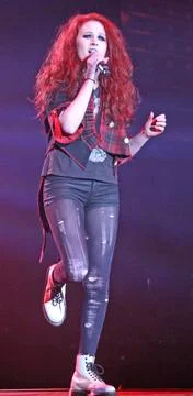  Janet Devlin performs on the opening night of the X Factor Tour at the Ma... Stock Photos