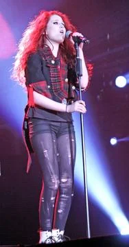  Janet Devlin performs on the opening night of the X Factor Tour at the Ma... Stock Photos