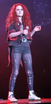  Janet Devlin performs on the opening night of the X Factor Tour at the Ma... Stock Photos