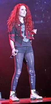  Janet Devlin performs on the opening night of the X Factor Tour at the Ma... Stock Photos