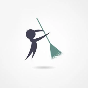 Janitor icon Stock Illustration