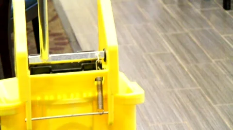 Janitor mopping floor Stock Footage 789184