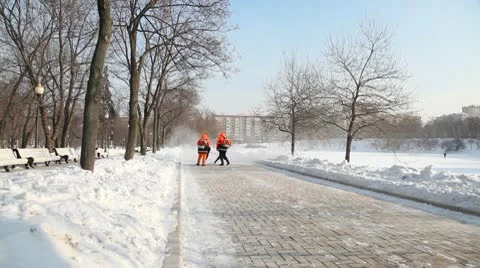 Janitors at Novodevichy Convent  pond 库存影片 10793300