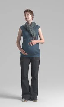 Janneke Pregnant Woman 3D Model