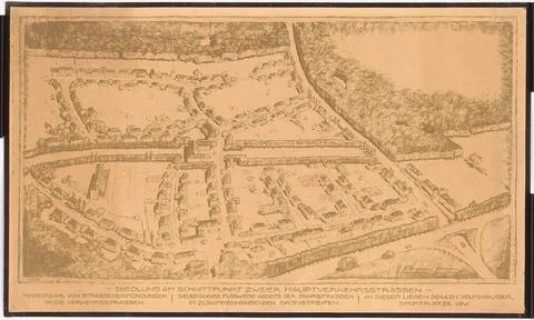 Jansen Hermann (1869-1945), spatial studies using the example of ideal lan... Stock Photos