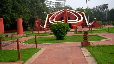 Jantar Mantar ancient stone instruments in Delhi Stock Footage 315830133