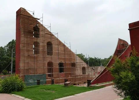  Jantar Mantar, in New Delhi, India, consists of 13 architectural astronom... Stock Photos